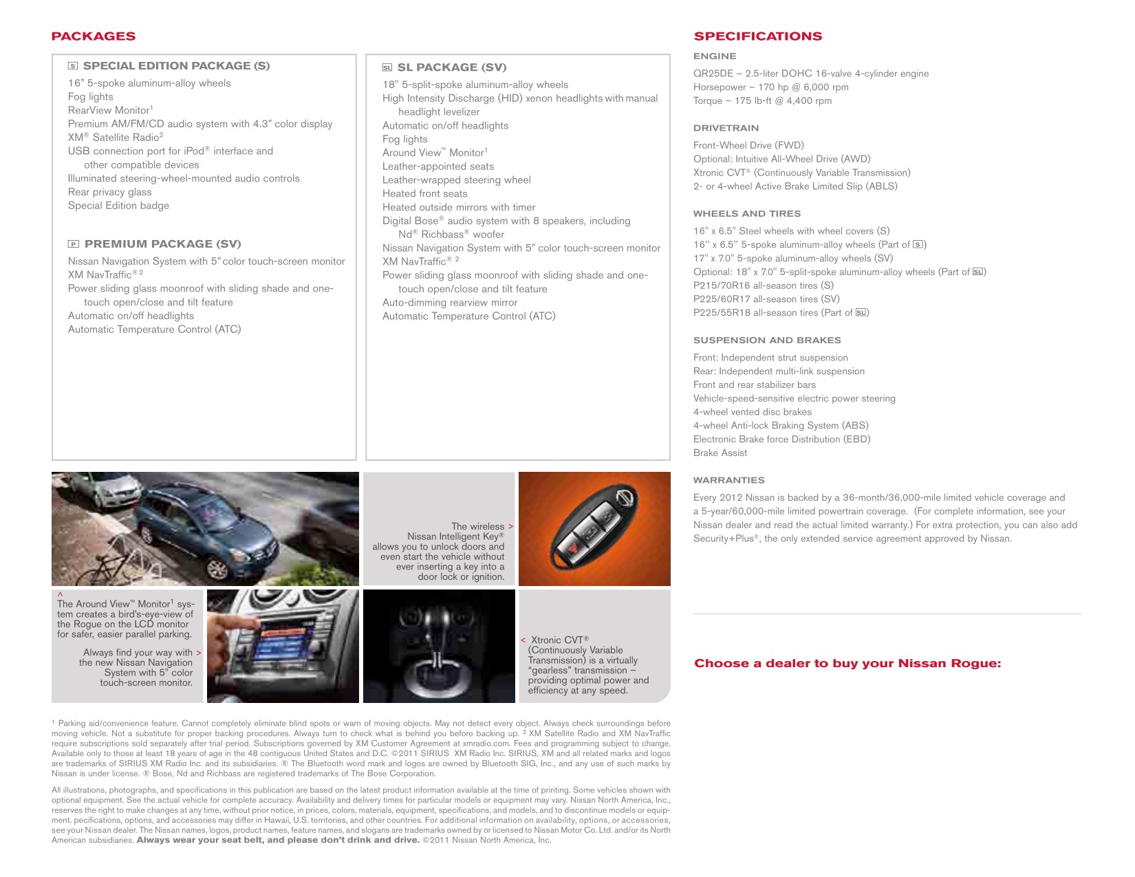 2012 Nissan Rogue Brochure Page 1
